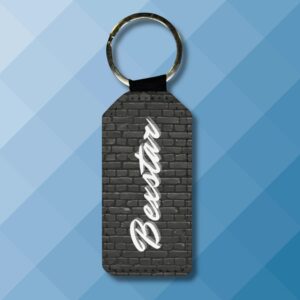 Black Bricks Personalised Keychain
