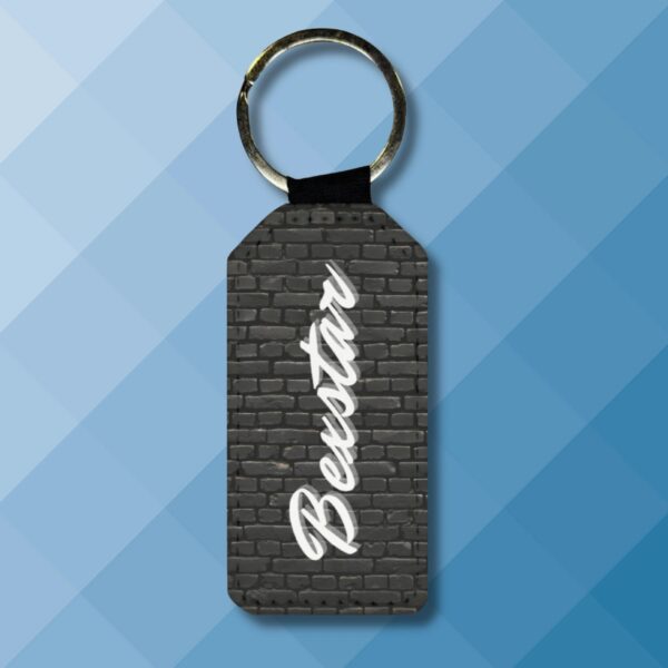 Black Bricks Personalised Keychain