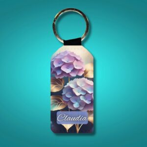 Hydrangea Personalised Keychain
