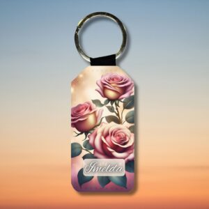 Roses Personalised Keychain