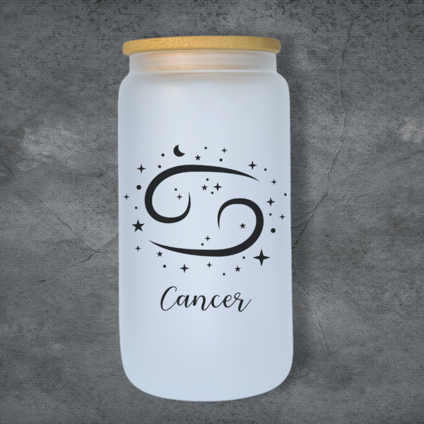 Cancer - 21st Jun - 22nd Jul 473ml Frosted Glass Tumbler