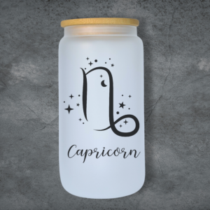 Capricorn - 22nd Dec - 19th Jan 473ml Frosted Glass Tumbler