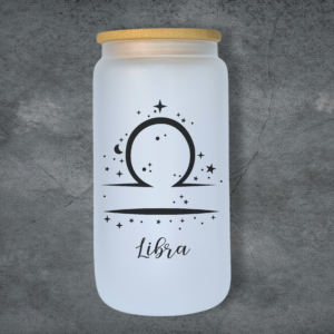 Libra - 23rd Sep - 22nd Oct 473ml Frosted Glass Tumbler