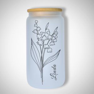 May - Lily of the Valley - 473ml Frosted Glass Tumbler