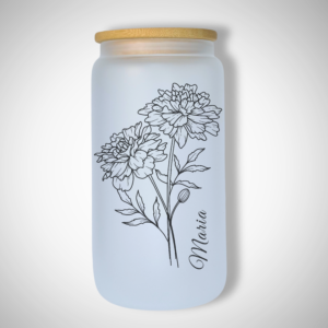 October - Marigold - 473ml Frosted Glass Tumbler