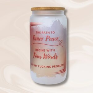 The Path to Inner Peace 473ml Frosted Glass Tumbler